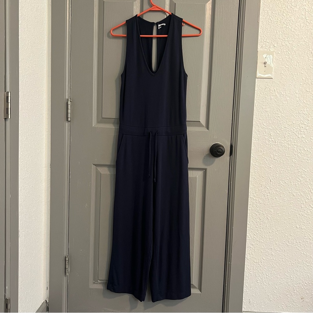 Quince French terry modal Jumpsuit Navy - Picture 3 of 5
